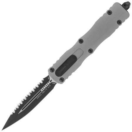 Nóż automatyczny OTF Microtech Dirac Delta D/E Natural Clear Aluminium, Black F/S M390 by Tony Marfione (227-3NC)