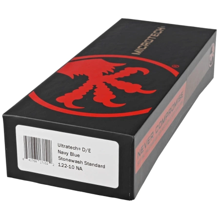 Nóż automatyczny OTF Microtech Ultratech D/E Navy Blue Aluminium, Stonewashed M390 by Tony Marfione (122-10NA)