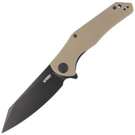 Nóż składany Kubey Flash KU158J Tan G10, Blackwashed AUS-10
