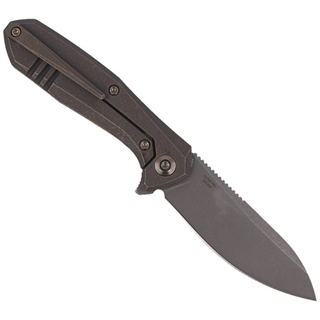 WE Knife Mote Bronze Titanium, Gray Stonewashed CPM S35VN by Ostap Hel (2005A)