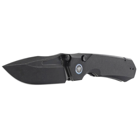 Remette Rhino Knife Black G10, Black Stonewashed Titanium D2 (RNDG1)