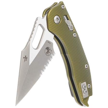 Nóż składany Microtech Stitch Ram-Lok S/E OD Green Fluted Aluminium, Apocalyptic P/S M390MK by Borka Blades and Tony Marfione (169RL-11APFLOD)