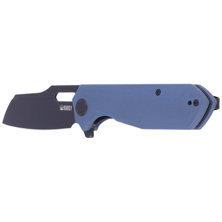 Kubey Atlas Knife Blue G10, Dark Stonewashed 14C28N by Jelly Jerry (KU328B)