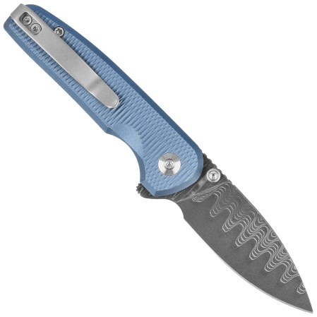 Civivi Mini Shakan Knife Blue Aluminum, Damascus (C20052F-DS1)