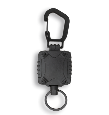 Retraktor Barbaric z klipsem Black ABS, Metal Carabiner, 75cm (16246-NE)