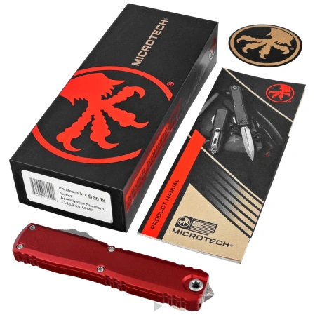 Microtech Ultratech Gen IV S/E OTF Knife Merlot Aluminum, Apocalyptic M390MK by Tony Marfione (11214-10APMR)