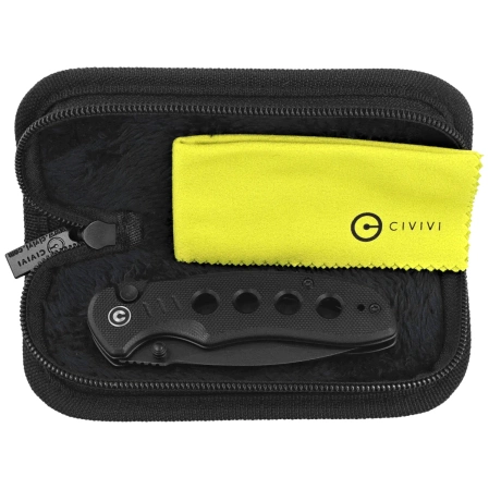 Civivi Triptych Knife Black G10, Black Stonewashed 14C28N (C23085B-1)