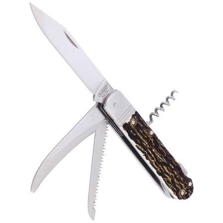 Mikov Fixir Imit. Dear Stag, Mirror hunting pocket knife (232-XH-4V Z)