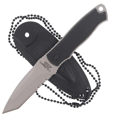 Herbertz CJH Neck Knife Black ABS Knife, Satin 420 (103407)