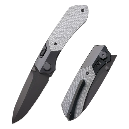Remette RT-Meteor Black DLC Titanium/Gray Carbon Fiber, Black DLC M390 (RTPT-BD)