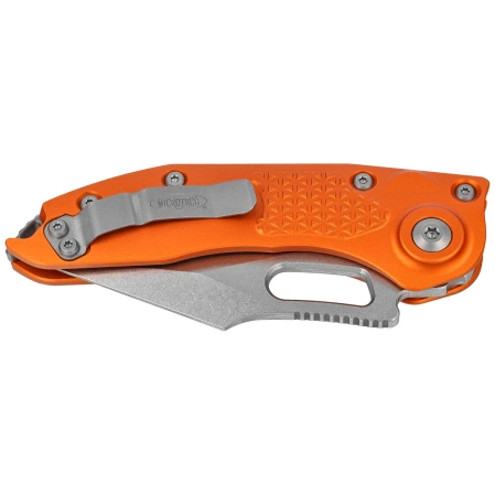 Nóż automatyczny Microtech Stitch-A S/E Orange Aluminium, Stonewashed by Sebastijan Berenji and Tony Marfione (169-10OR)