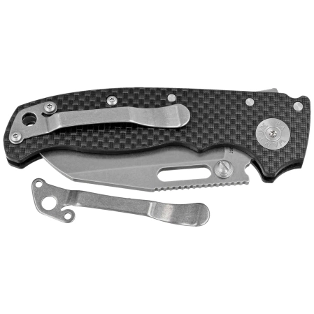 Demko AD20.5 Shark Foot Knife Carbon Fiber, Stonewashed CPM 20CV by Andrew Demko (205-20CV-CARBON-SF)