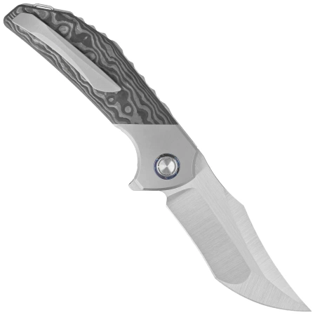 Reate Knife Tiger Bead Blast Titanium/Fat Carbon Black Camo, Belt Satin M390 by Alvin Lee (TG TBB.SAT)