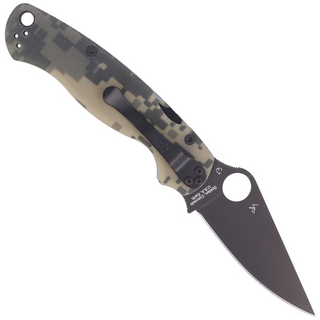 Nóż składany Spyderco Para Military 2 G-10 Camo, Black Blade (C81GPCMOBK2)