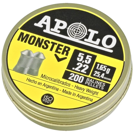 Apolo Monster AirGun Pellets .22/5.5 mm, 200 pcs 1.65g/25.4gr (19931)