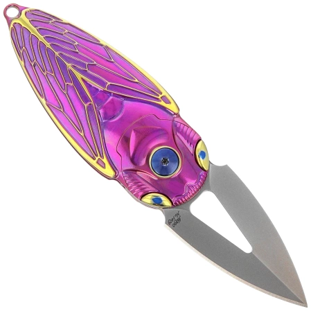Rike Knife RK Cicada-PG Purple / Gold Titanium, Bead Blasted M390
