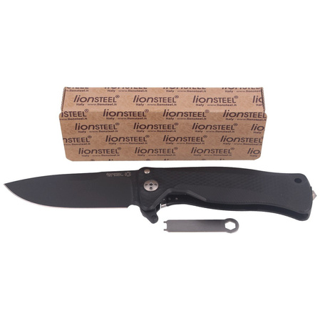 LionSteel SR11A Black Aluminum, Black Sleipner by Molletta (SR11A BB)