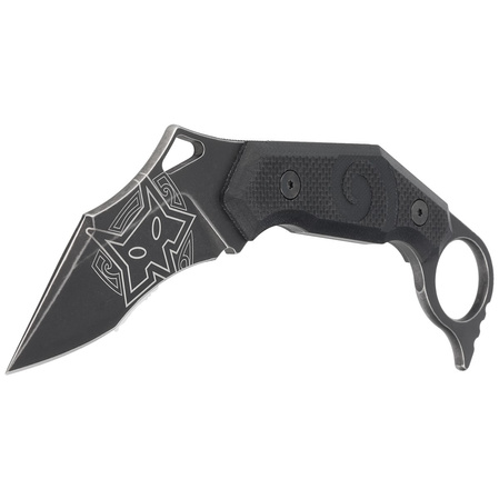 FOX Moa Karambit Black G10, Black Idroglider N690Co by Jared Wihongi knife (FX-651)