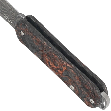 Scyzoryk Fox Vulpis 108 LE No 123/250 Dark Matter Fat Carbon, Super Clean Damascus by Balbach Damast (FX-VPDAM108 DMCO)