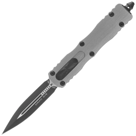 Microtech Dirac D/E OTF Knife Natural Clear Aluminum, Black M390 by Tony Marfione (225-1NC)
