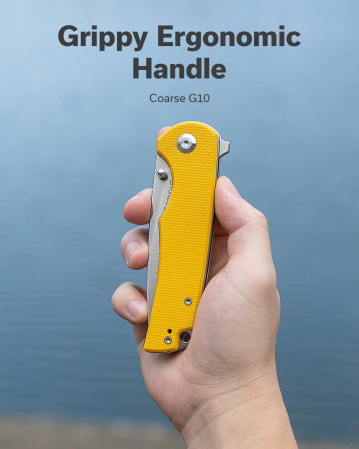 Nóż składany Sencut Praktisk Yellow G10, Satin 9Cr18MoV (S24019-2)