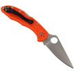 Nóż składany Spyderco Delica 4 FRN Orange Flat Ground Plain (C11FPOR)