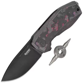 LionSteel Nano Knife Purple Haze Fat Carbon, Old Black MagnaCut (NA01 PH)
