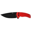 Sencut Serene Red Aluminium, Black Stonewashed D2 knife (S21022B-2)