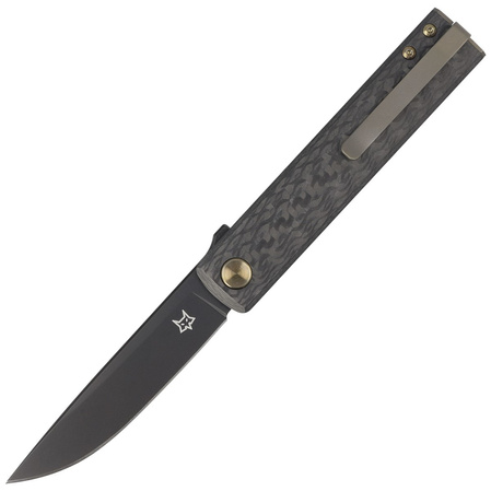 Nóż składany Fox Chnops 3K Carbon Fiber, Black PVD M390 by Riccardo Gobbato (FX-543 CFBR)