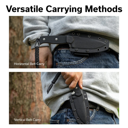 Sencut Toxodon Knife Black G10, Stonewashed 9Cr18MoV (S24036-1)