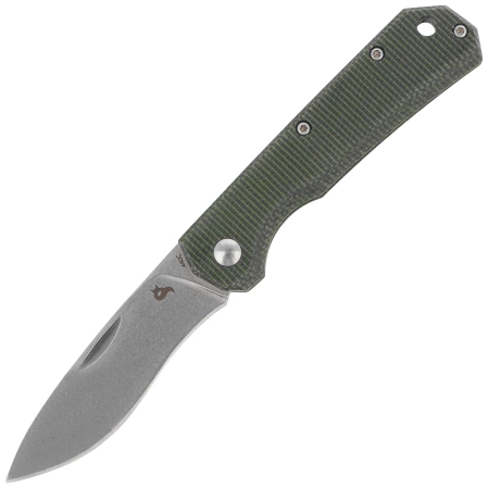 BlackFox Ciol Knife Green Canvas Micarta, Stonewashed 440C by Denis Simonutti (BF-748 MI)