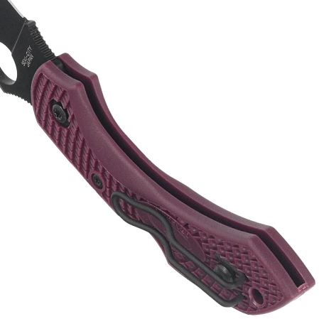 Spyderco DragonFly 2 Sprint Run Burgundy FRN, TiCN Micro-Melt PD#1 by Sal Glesser Knife (C28BGBK2)