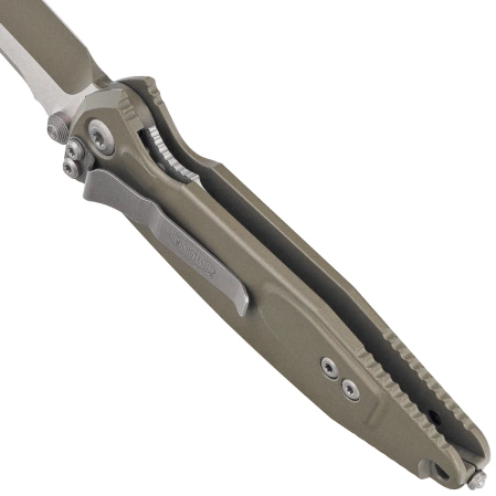 Microtech Socom Elite T/E-M Knife Cerakote Moss Green Aluminum, Cerakote Moss Green M390MK by Tony Marfione (161-1MG-C21Z13)