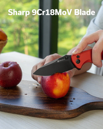 Nóż składany Sencut Cybrix Red Aluminium, Black 9Cr18MoV (S23098A-3)