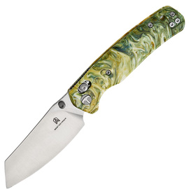 Bestechman Cicada's Wing Knife Green Resin, Satin 10Cr15MoV (BMK06P)
