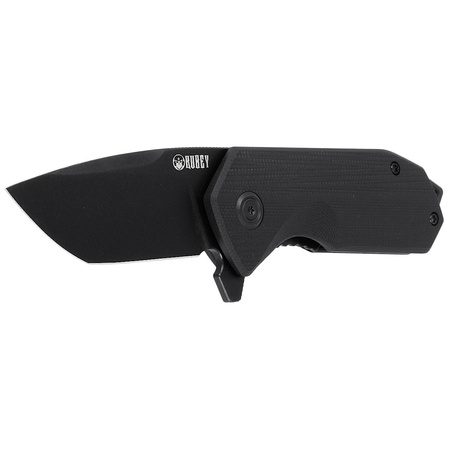 Kubey Knife Campe, Black G10, Dark Stonewashed D2 (KU203J)