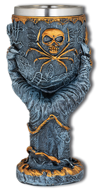 Kielich Tole 10 Imperial Skull-Spyder Grey/Golden, Resin (39557)