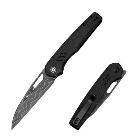 Nóż składany Civivi Guile Black Canvas Micarta, Damascus by Shawn Ashmore (C24062B-DS1)