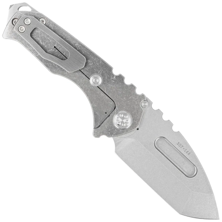 Medford Praetorian Genesis T Tanto Tumbled Titanium, Std HW/Clip, Tumbled S45VN by Greg Medford (MK0294TT-01TM-TSCS-BN)