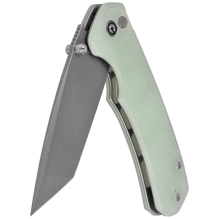 Civivi Brazen Button Lock Knife Natural G10, Stonewashed 14C28N (C19059C-3)