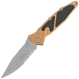 Nóż składany Microtech Socom Elite S/E-M Tan Aluminum, Apocalyptic P/S M390 by Tony Marfione (160-11APTA)