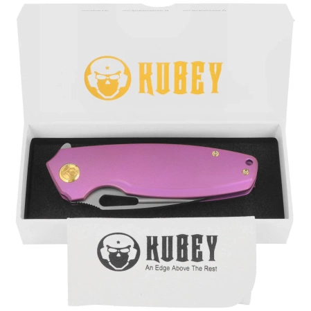 Kubey Tityus KB360C Knife Purple Titanium, Bead Blasted 14C28N