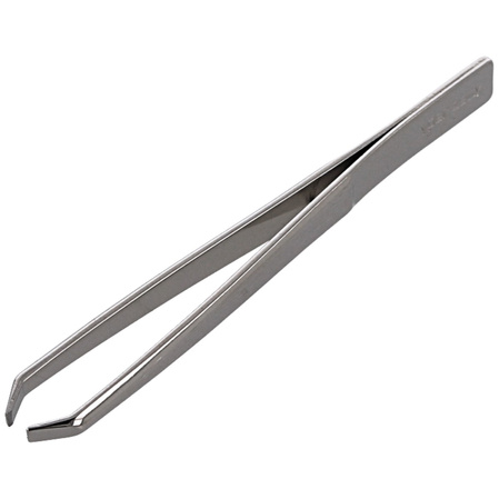 Tweezers bent straight YES Solingen 80mm Nickel plated (96114)