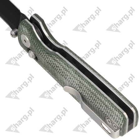 Bestech Slasher Knife Green Micarta, Black Stonewashed D2 (BG43B-2)