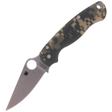 Spyderco Para Military 2 G-10 Camo PlainEdge Knife (C81GPCMO2)