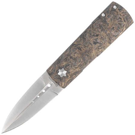 Maserin Daga Black/Gold FatCarbon, Satin Elmax by Attilio Morotti Knife (372/G)