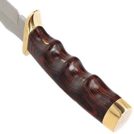Muela Bufalo-17R Red Pakka Wood Knife, Satin X50CrMoV15