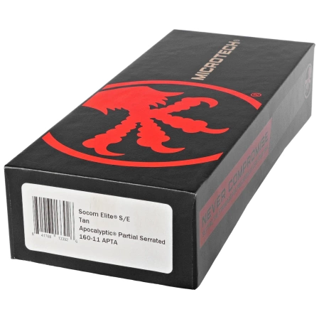 Microtech Socom Elite S/E-M Knife Tan Aluminum, Apocalyptic P/S M390 by Tony Marfione (160-11APTA)