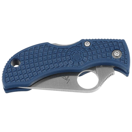 Spyderco Manbug Knife Cobalt Blue FRN, Satin CPM SPY27 by Sal Glesser (MPCBL)