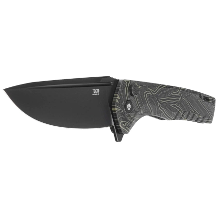 Tekto F3 Charlie Knife Damascus G10, Black HW, Black D2